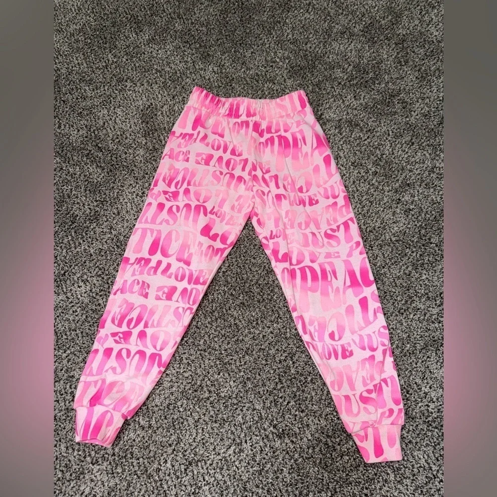Justice pink sweat pants